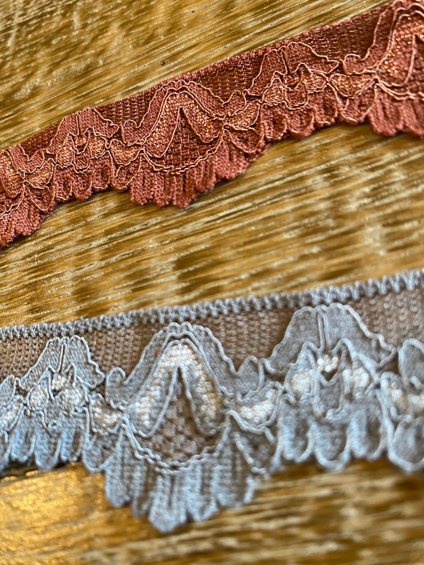 3cm Wide Stretch Lace, Rich Mauve, Steel Grey, Lingerie, Underwear, Clothing, Lace
