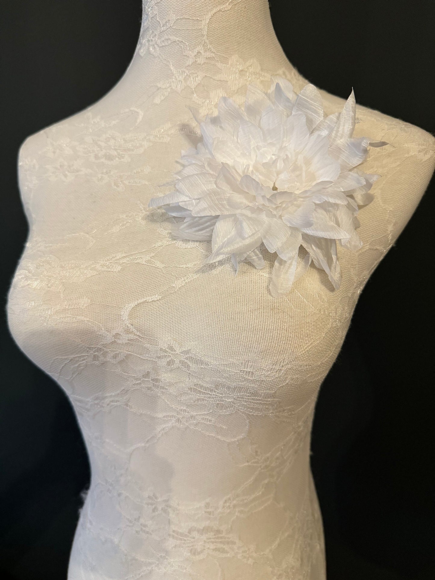 Corsage Flower, Pin on Flower, Corsage Brooch, Lace Corsage, Ivory, Brown Rust, Fashion FAN Design