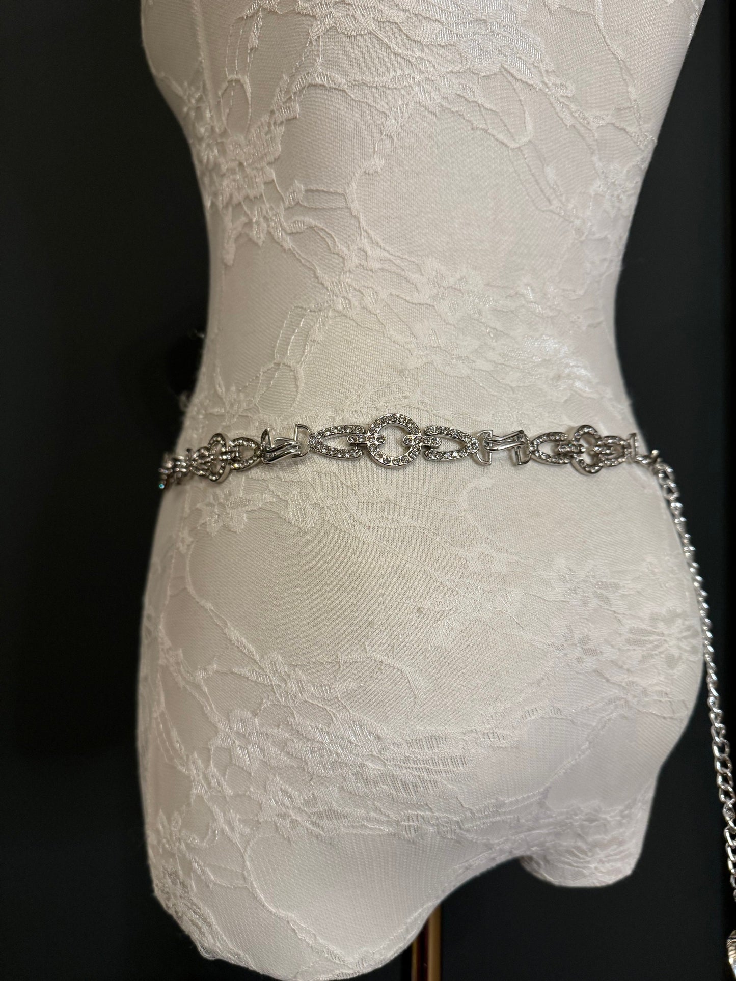 X-Long Rhinestone Belt, Diamanté Belt, Swimwear, Dresses, 2024 Limited Edition, FAN Design, Belt, Dress Belt, Gift, Silver, Bridal