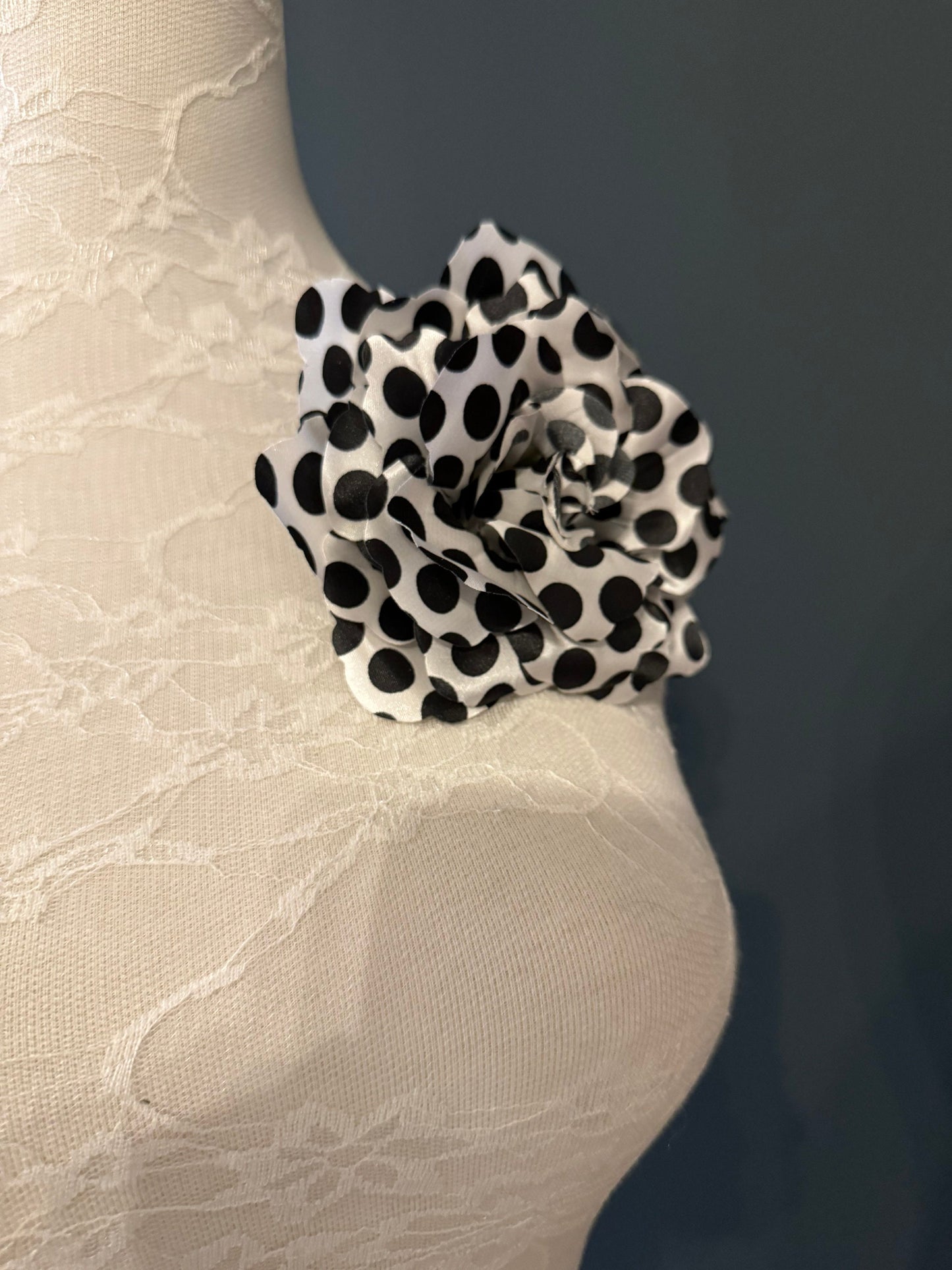Large Corsage, Flower Corsage, Spotted Corsage, Flower, Accessory, Pin on, Fashion, Elegant, 6” Size