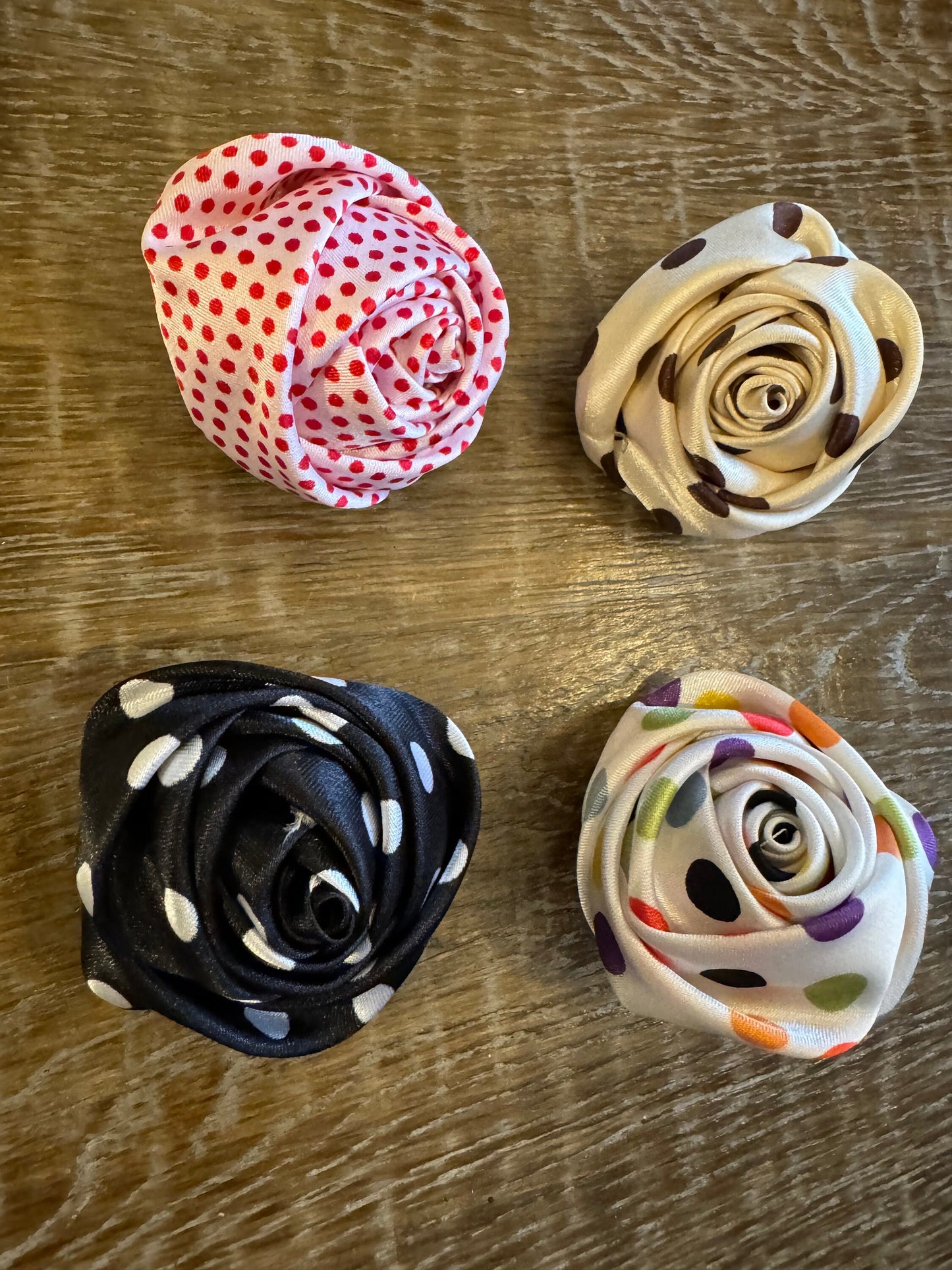 Spotted Rose Corsage, Pin on, Vintage Look, 4 Colours, Elegant Corsage, Layered Petals, 2024 Fashion, 2” Wide, FAN Design