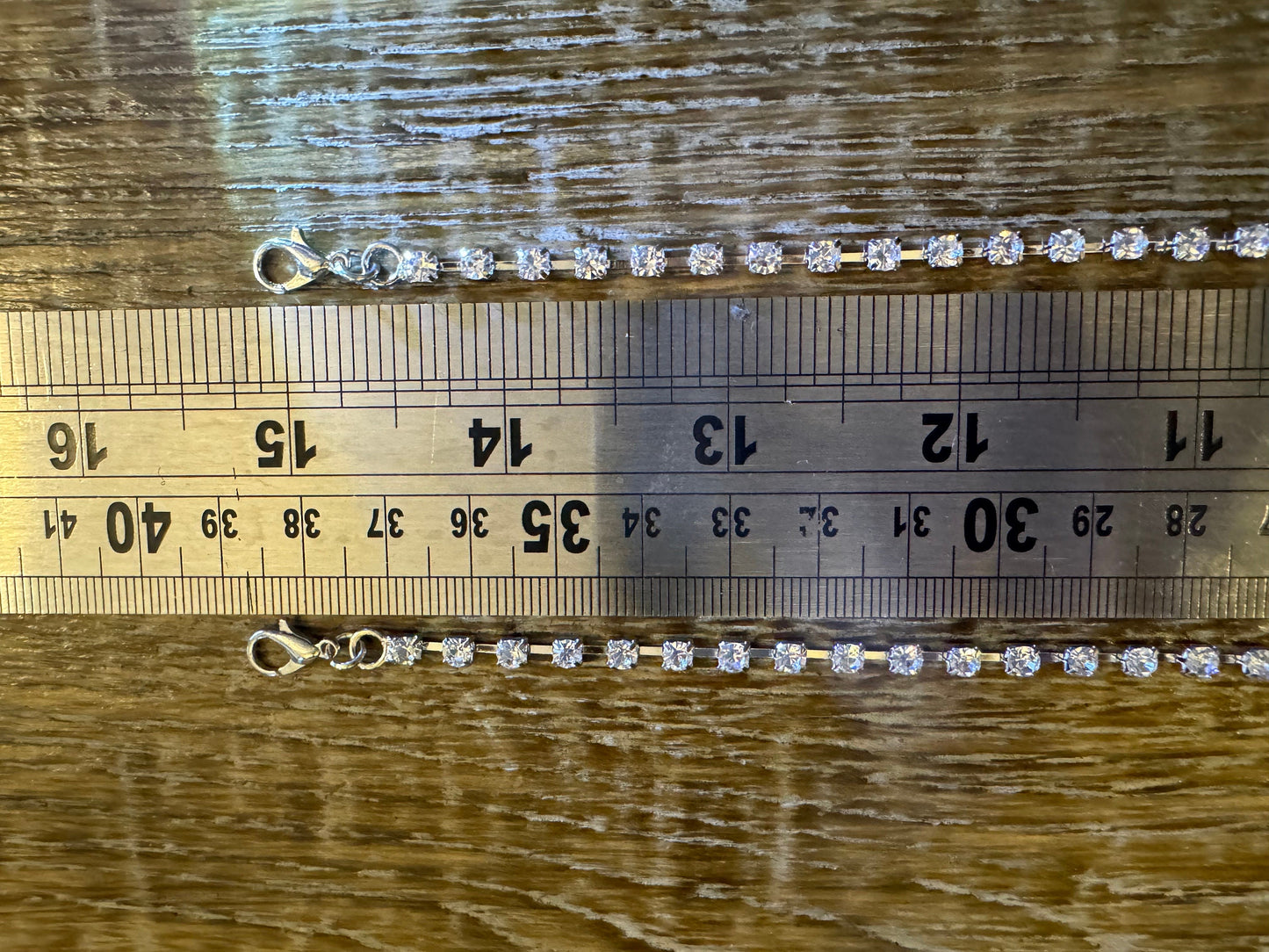 Diamanté Straps, Rhinestone Strap, Silver chain strap, 38.5cm (15”) Long, Rhinestone Strap, Bra Strap, Replacment Strap, Silver