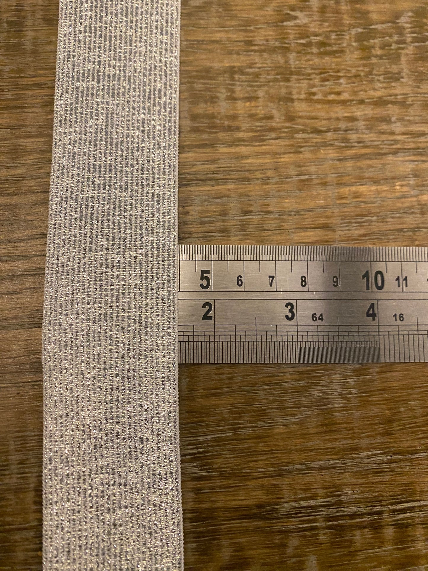 4cm Wide Silver Lurex Knitted Elastic: Swimwear, Crafts