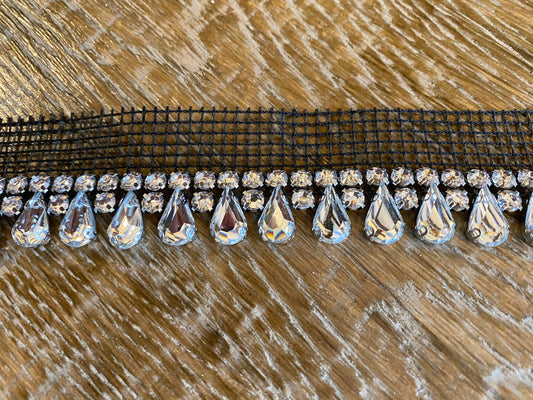 Teardrop Rhinestone Jewel Trimming Tape, Sewing, Costumes