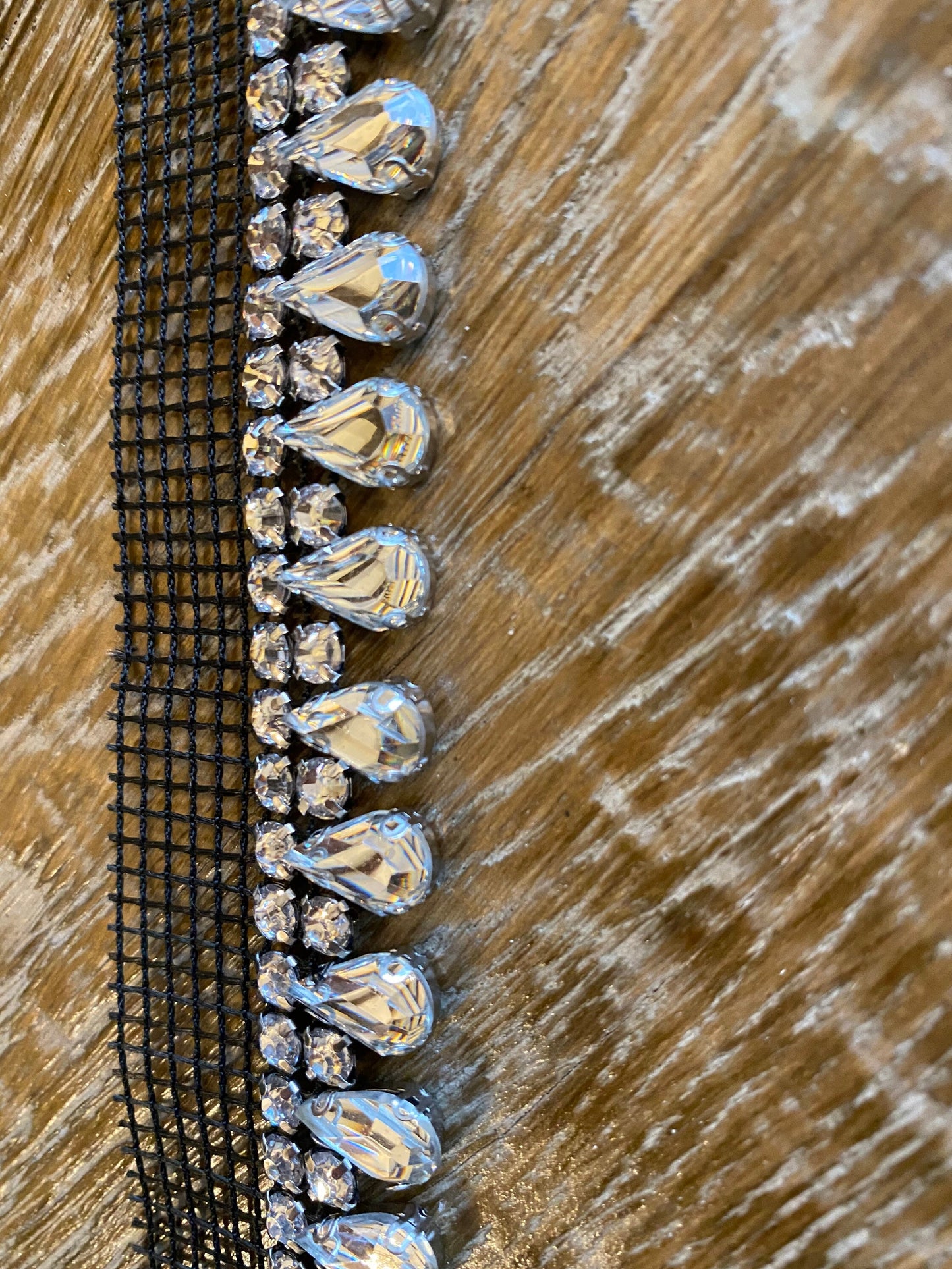 Rhinestone tape, Diamanté Tape, Jewel Trimming, Teardrop Jewel Tape, Sewing, Costumes, Clothing, Very High Quality Jewels