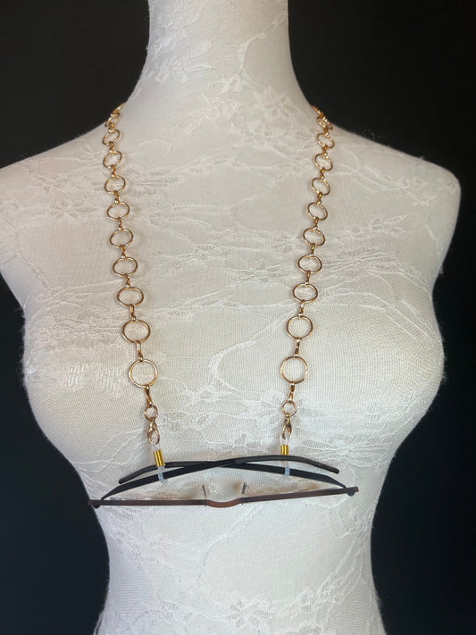 Handmade Ring Glasses Chain, Gold or Silver Spectacles Chain
