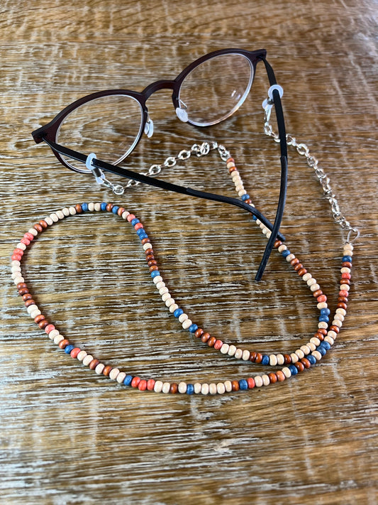 Glasses chain, Spectacles Chain, Boho Beaded glasses chain, silver, gold, men’s, ladies, children’s, handmade