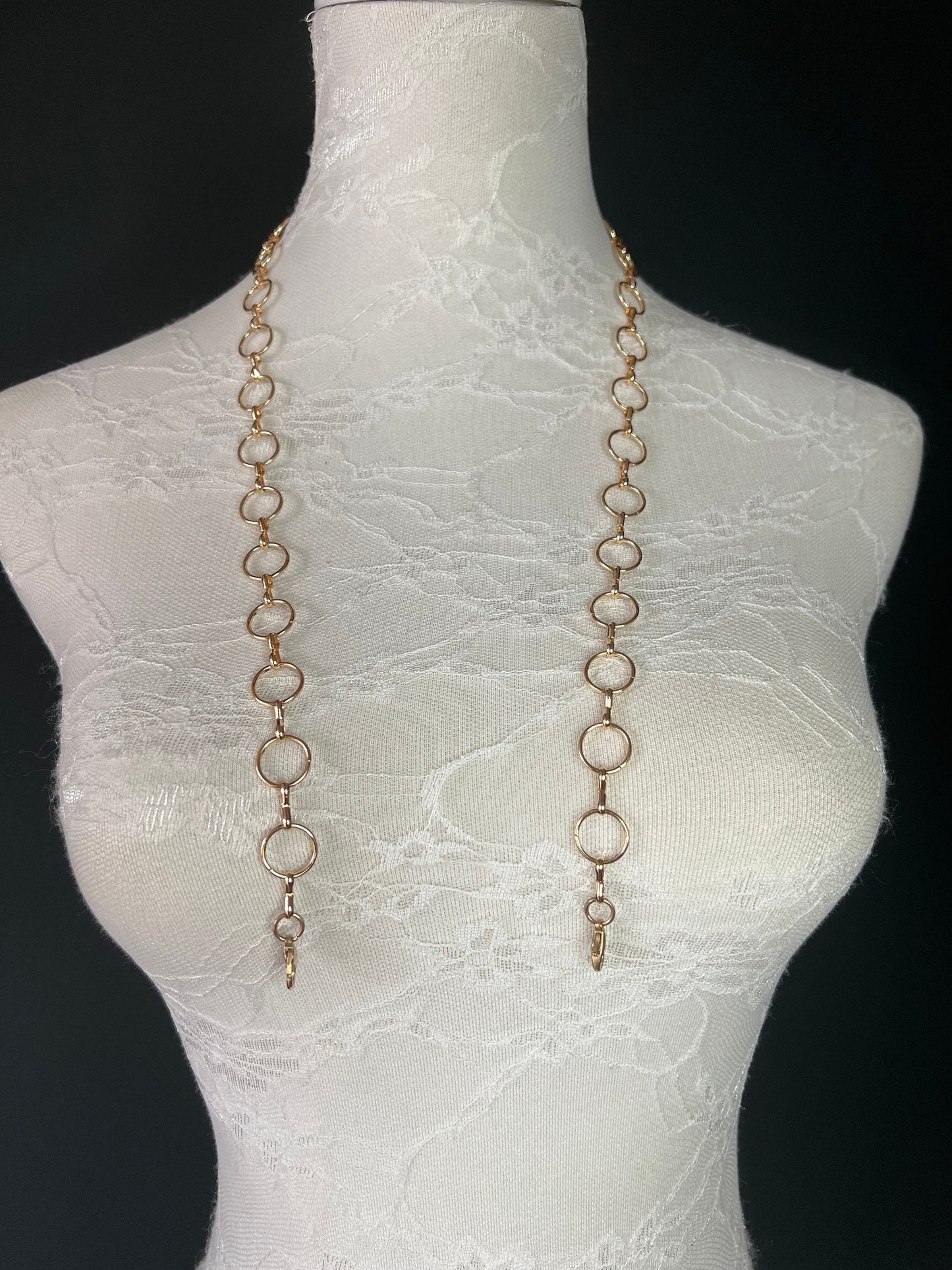 Handmade Ring Glasses Chain, Gold or Silver Spectacles Chain