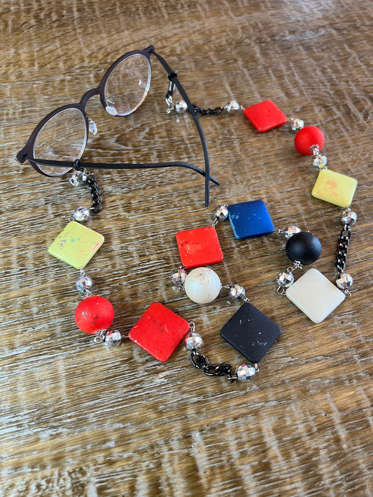 Glasses chain, Spectacles Chain, Beaded glasses chain, silver, gold, men’s, ladies, children’s, handmade