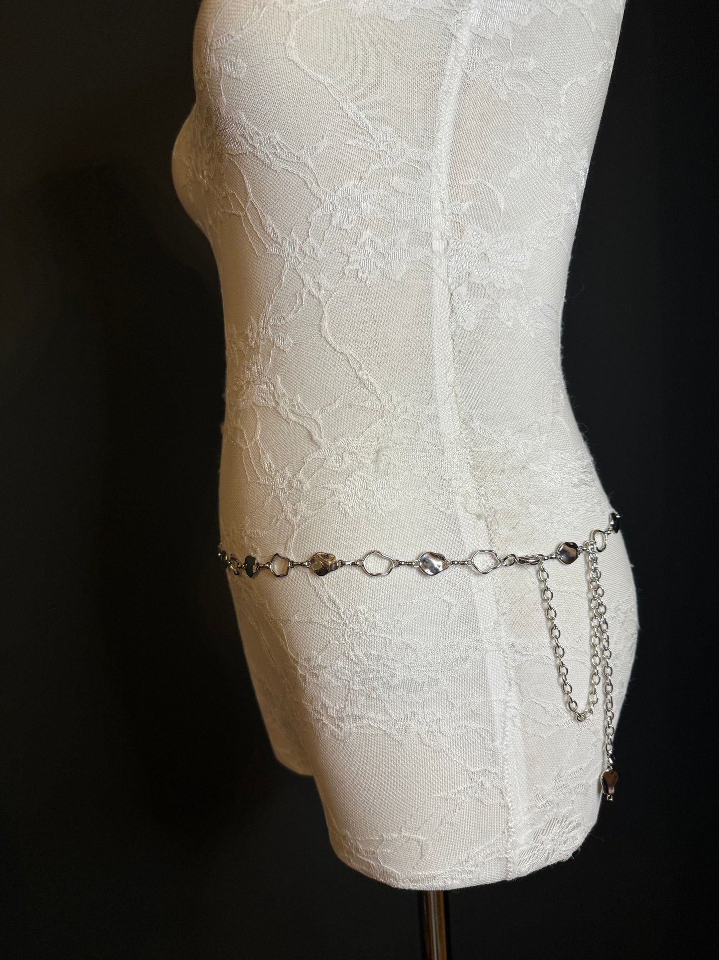 X-long Belt, Silver Hammered Metal Ring Belt, Teen Sizes, Size 18”-60”, Fan Design, Fan Collection, Gift belt, Fashion Accessory, Swimwear