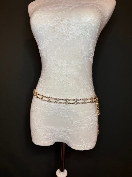 X-Long Belt, Jewel Rhinestone Belt, Chain Belt, Vintage Style Belt, Diamante Belt, Fashion Belt, Gift, Quality Belt, Elegant, Swimwear Belt
