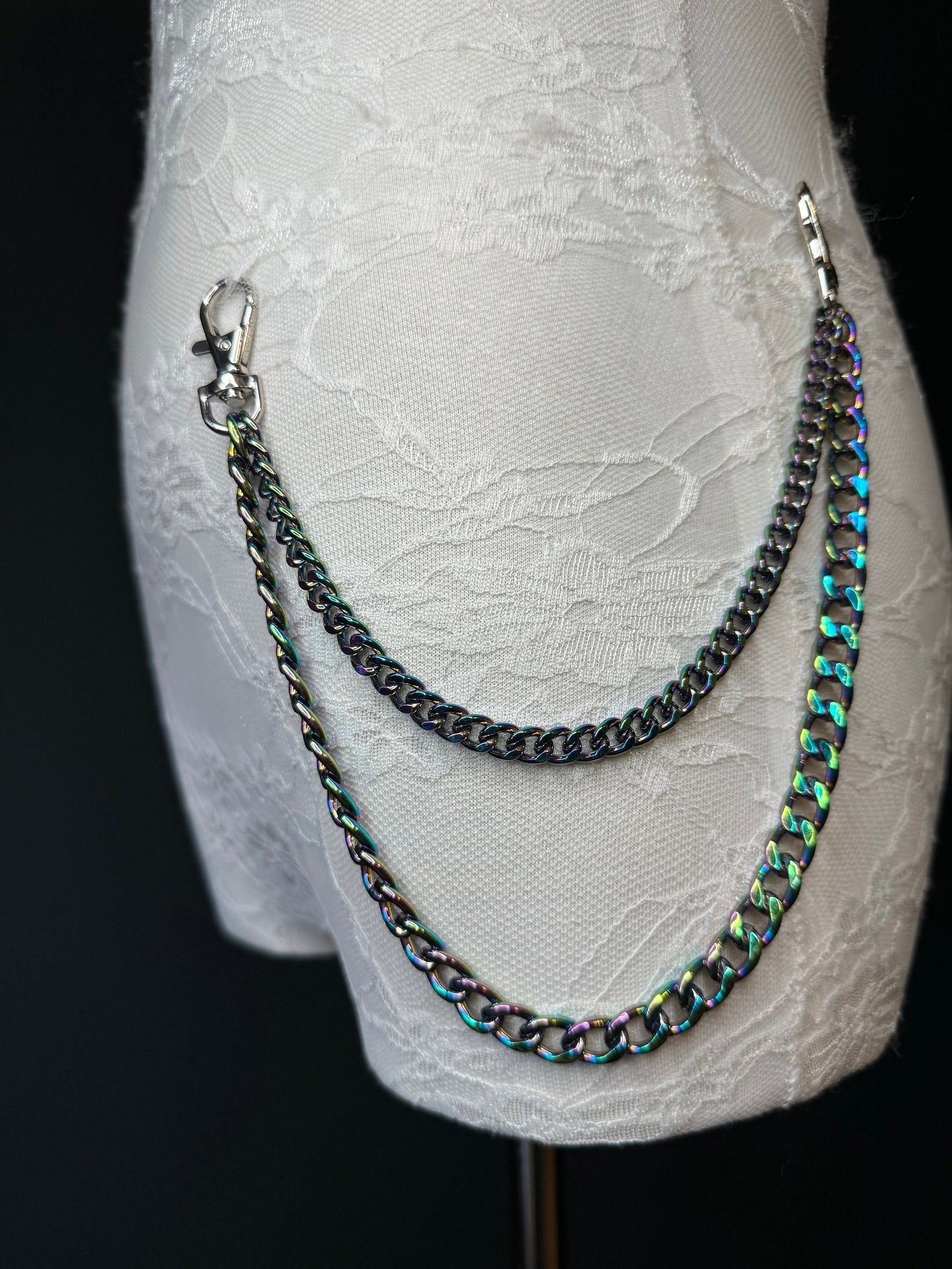 Multicolour Layered Jeans Chains, Street Fashion, Hip Hop, 6 size selection, 2 Layers, Festival, Body Chain, Bag Chain, Accessory,FAN Design