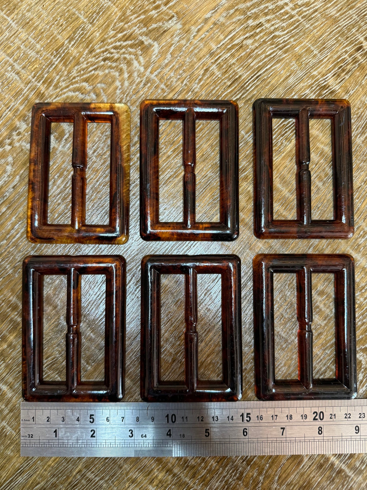 Large Oversized 9cm Buckles, Mock Tortoishell Buckles, Rectangle Buckle, 6cm Bar, Brown Buckle, Clothing, Bags, Crafts, Belts, 9cm x 7cm