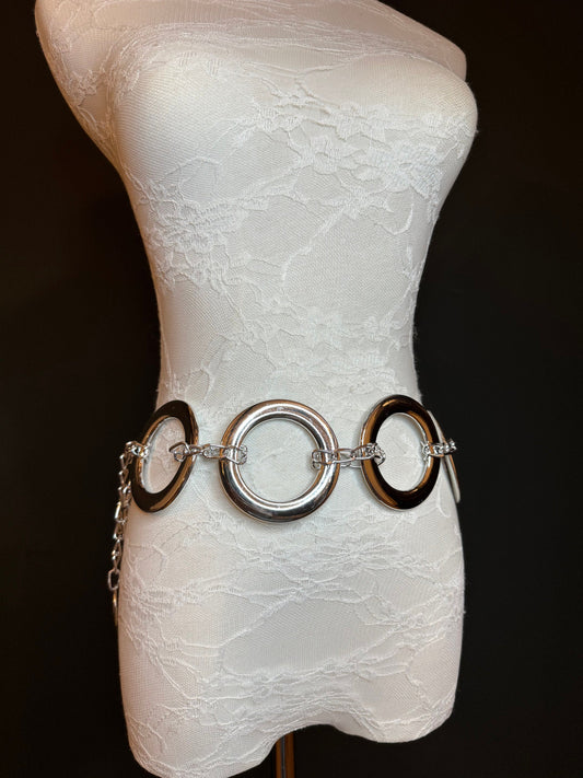 X-long Belt, Ring Belt, Antique Brass Rings Belt, Gold, Silver, Gold, Chain Belt, Fashion Belt, Rings, 8cm Rings, Teen Sizes, 18”-60” sizes