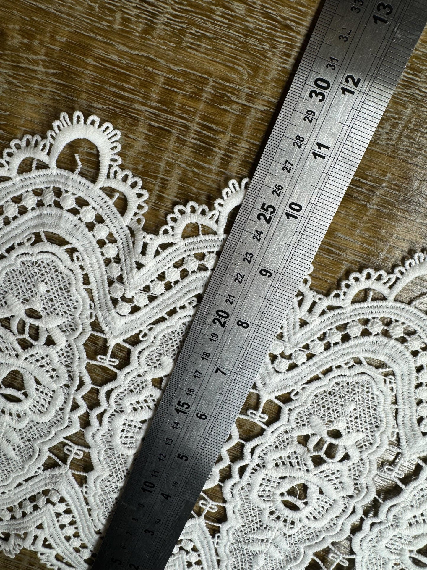 Lace Trim, 10” Wide Lace, Coloumn Design Lace, 25cm Wide, High Quality, Dense, Dresses, Tops, Lace