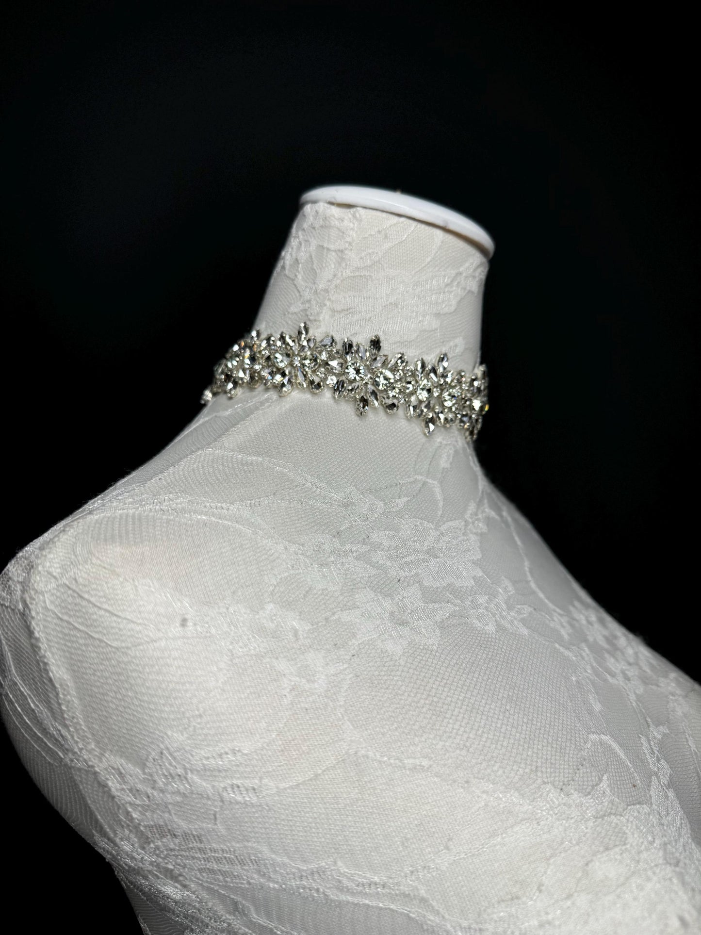 Jewel Choker, Choker Necklace, Bridal, Weddings Rhinestone choker, Handmade, Classic Choker, Stunning, Exclusive FAN Design