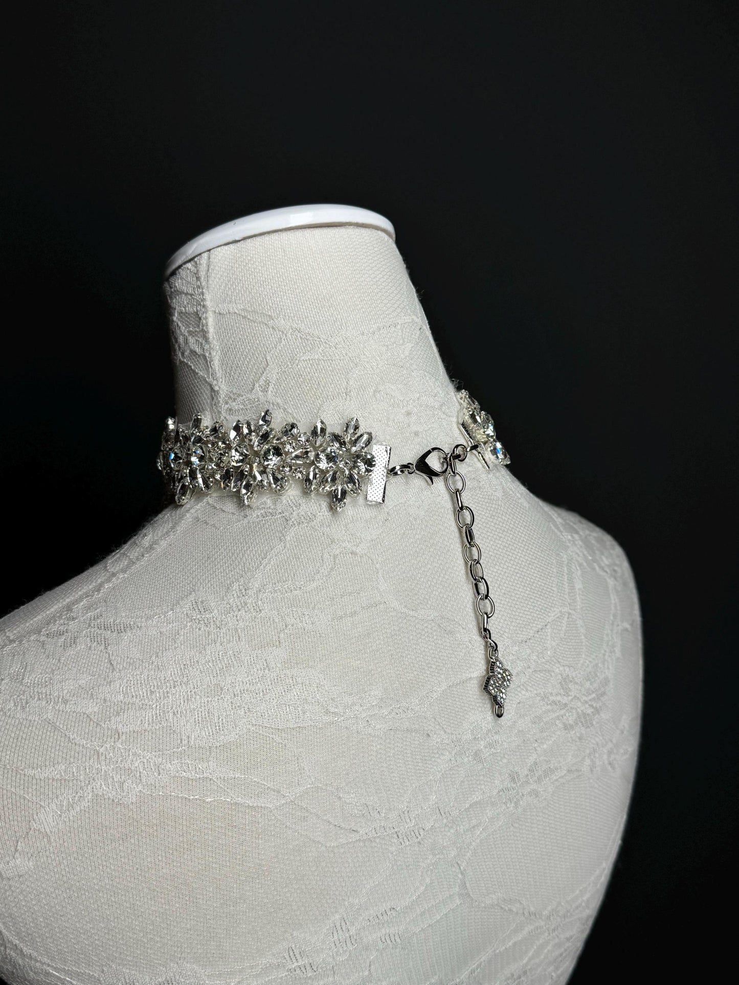 Jewel Choker, Choker Necklace, Bridal, Weddings Rhinestone choker, Handmade, Classic Choker, Stunning, Exclusive FAN Design