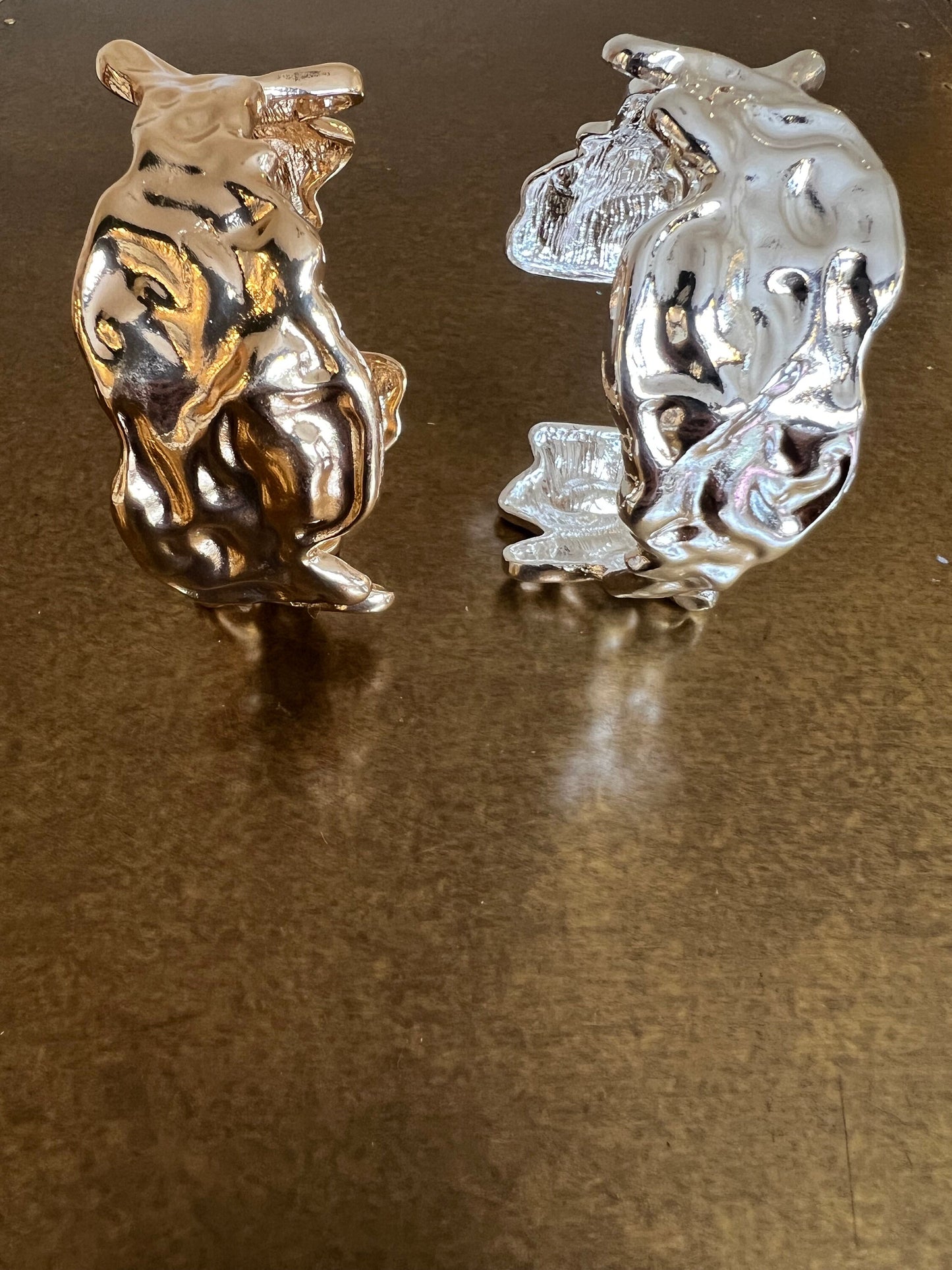 Gold Hammered Metal Cuff Bracelet FAN Accessory