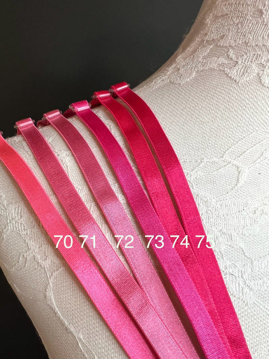 6mm, 10mm, Bra Straps, 6mm, 10mm Bra Elastic, Sewing Bra Straps, 82 Colours, Adjustable, Sew on, Lingerie, Bra Making, Crafts, Red, Pink