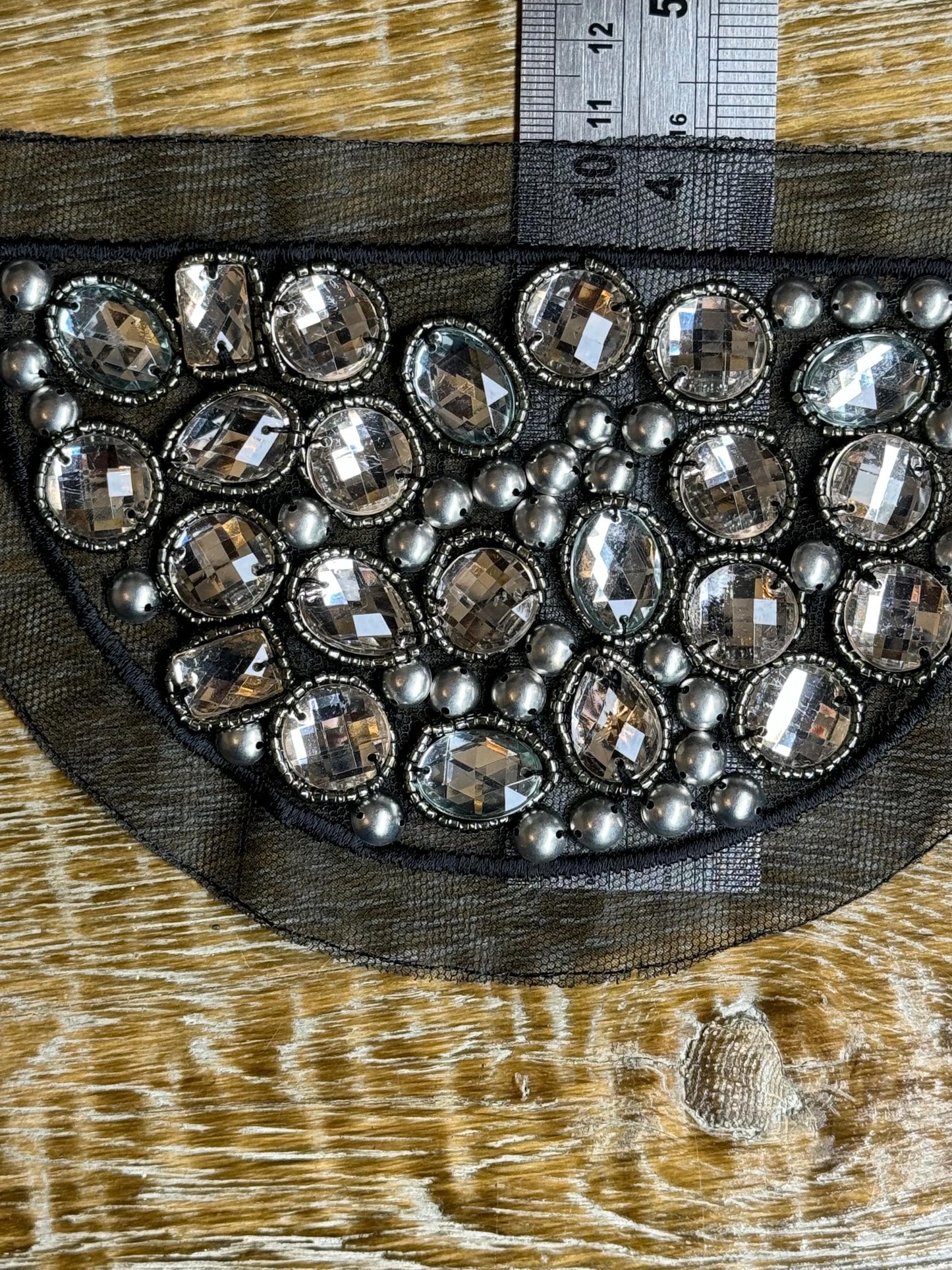 Jewel Beaded Motif, Shoulder Motif, Sew on, Vintage Style, Bridal, Costumes, Clothing, Dresses, Art, Crafts, Tops