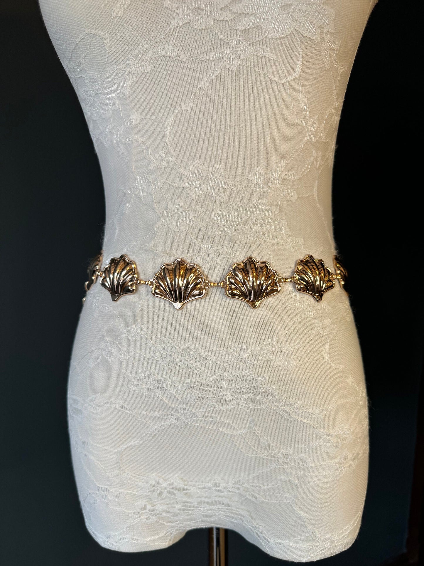 X-long Shell Design Belt, Metal Ring Belt, Teen Sizes, UK Size 18”-60”, Fan Design, Fan Collection, Gold Belt, Silver, Resortwear, Swimwear