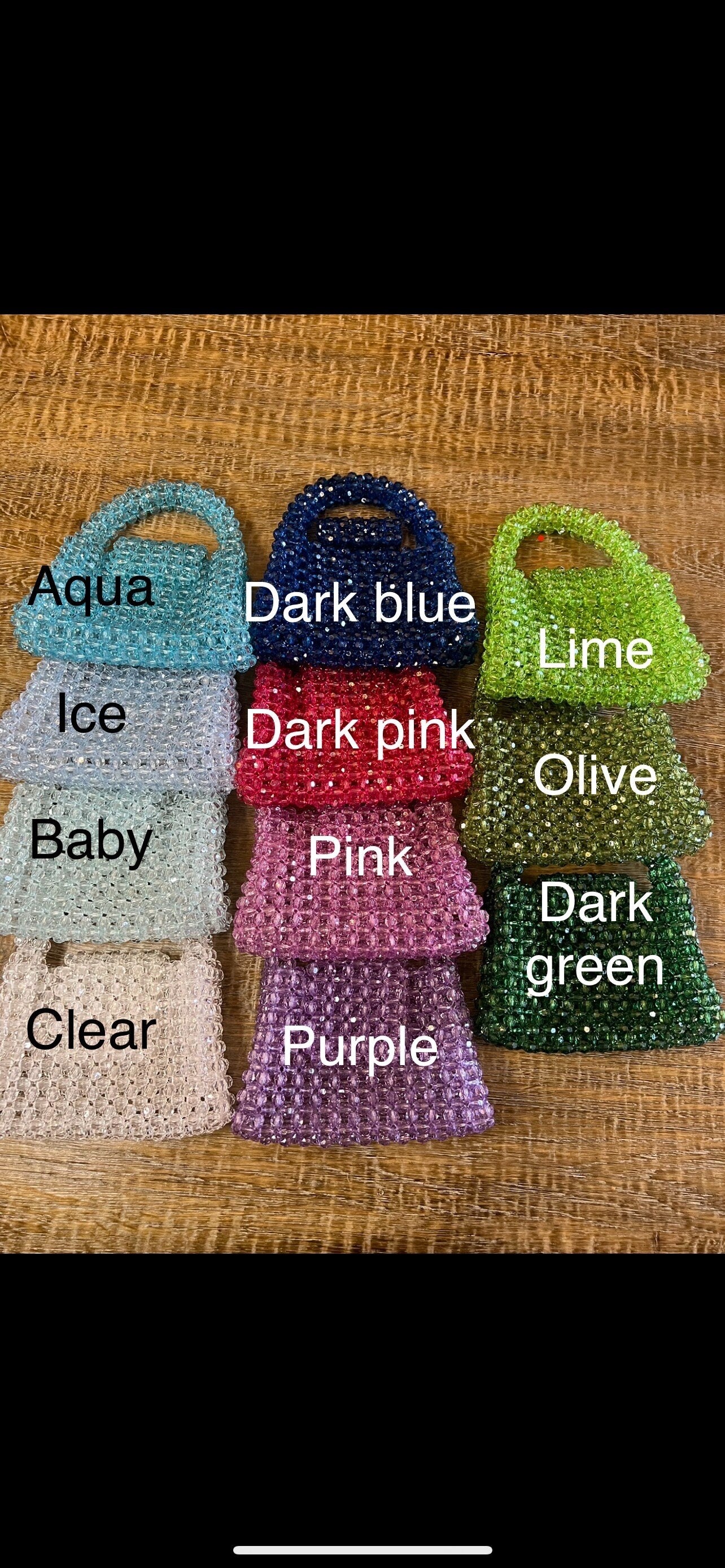 Handbag, Translucent Crystal Faceted Beads, FAN Apparel, 11 Colours, Gift, Unique Design, Fashionable Handbag, FAN Exclusive
