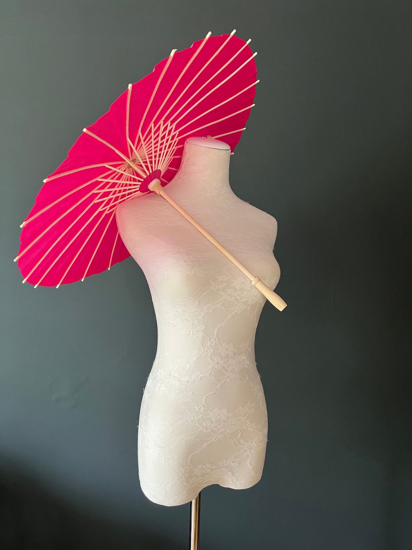 Cerise Pink Umbrella, Decorative, Party, Bridesmaid Umbrella, Gift, Sun Umbrella, Wedding, Bridesmaid, Home Decor, Events, Display, 24” Wide