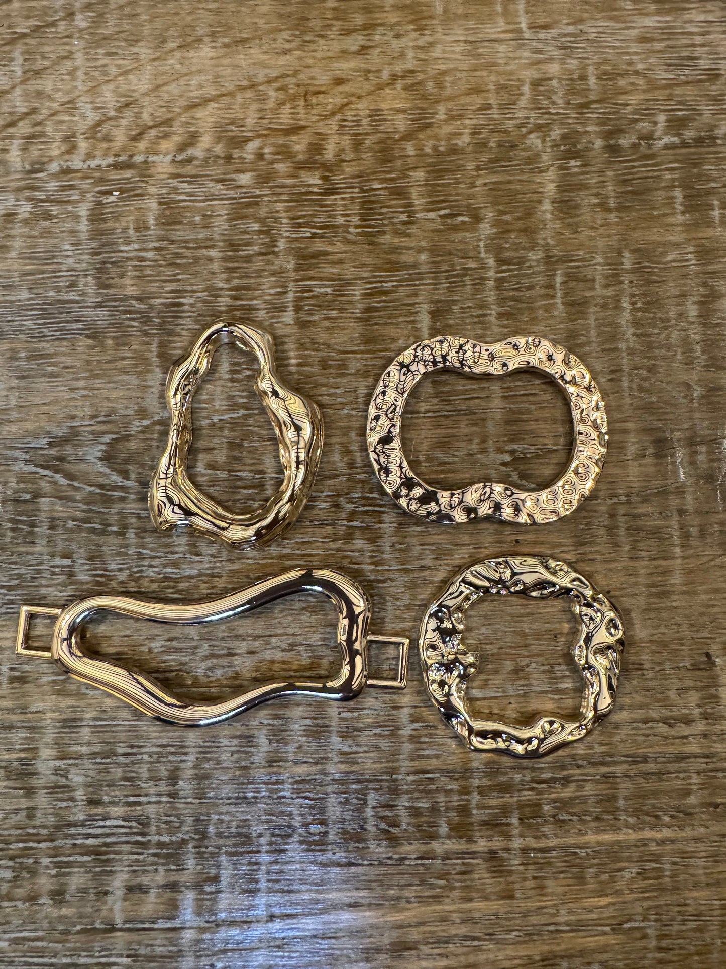 Metal Gold Buckle, Hammered Metal Ring Buckle, Gold Buckle, Swimwear, Dress, Tops, Bags, Crafts, Swimwear, Fashion Buckle, FAN Collection
