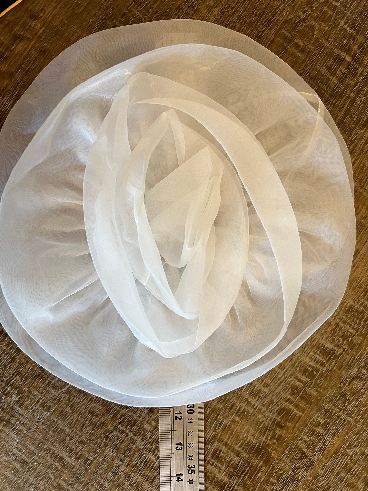 Large 3D Corsage Flower, Ivory, 12” Wide, Pin on Corsage, Bridal, Clothing, Dress, Hat, Accessory, FAN Design