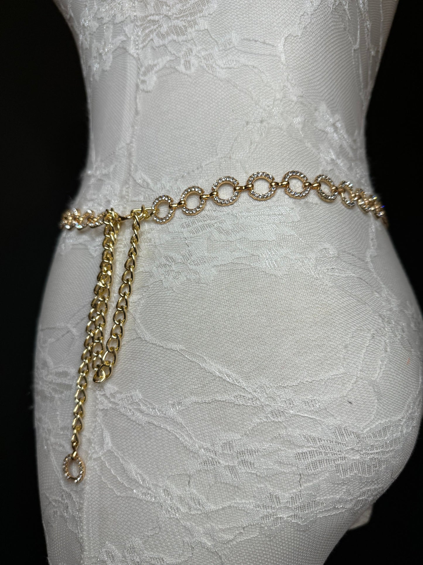 X-long Belt, Rhinestone Ring Belt, Fashion Belt, Silver, Gold Belts, Silver or Gold, Waist sizes 18”-60”, Handmade, Swimwear, Dresses, Gift