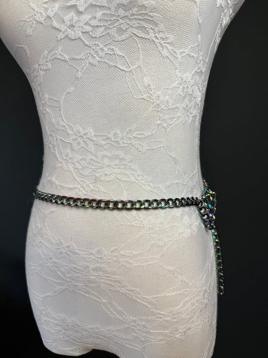 X-long Multi Colour Chain Belt, Metal Chain Belt, Teen Sizes, Sizes 18”-60”, Fan Design, Fan Collection, Festival, Gift, Fashion Accessory
