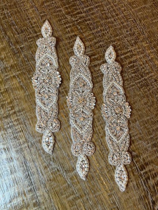 Crystal Rhinestone Applique For Belt Headband Wedding Bridal