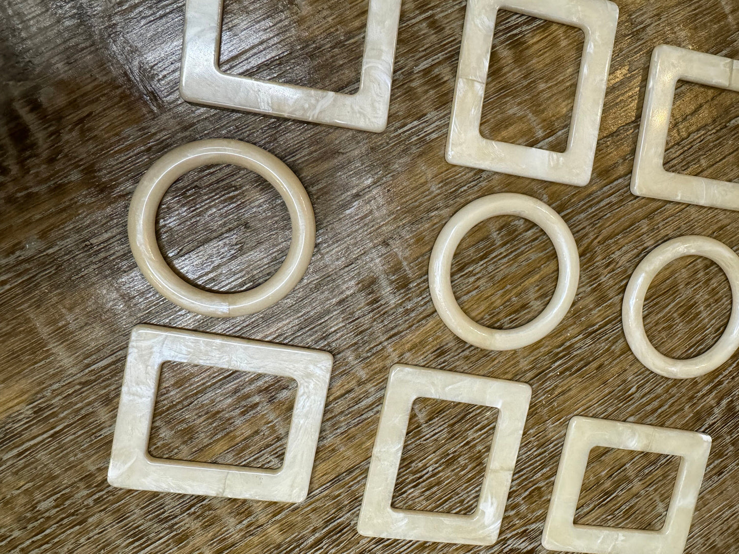 Marble Effect Cream Colour Rings, Ring Buckle, Rich Cream Colour Rings, Rings, Swimwear, Clothing, Belt, Bags, Crafts