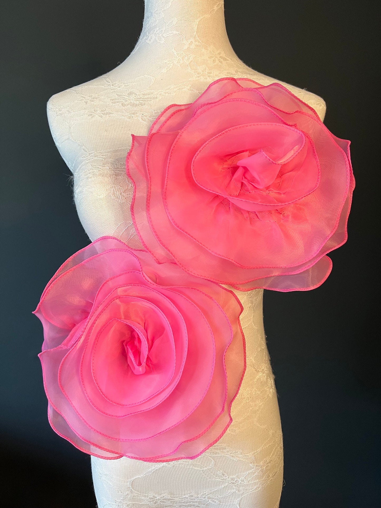 Large 3D Corsage Flower, 6 colours, 10” Wide, Pin on Corsage, Bridal, Clothing, Dress, Hat, Accessory, FAN Design