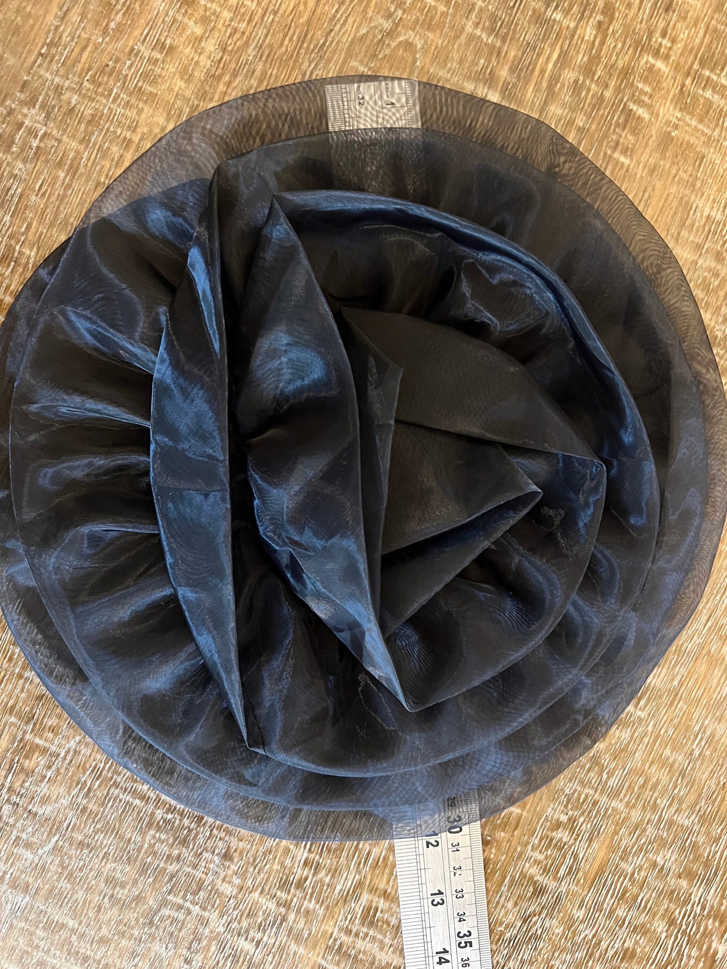 Large 3D Corsage Flower, Black, 12” Wide, Pin on Corsage, Bridal, Clothing, Dress, Hat, Accessory, FAN Design