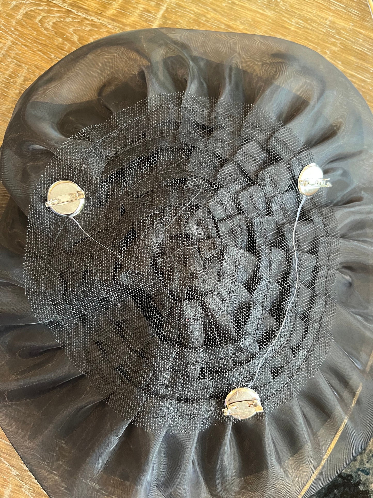 Large 3D Corsage Flower, Black, 12” Wide, Pin on Corsage, Bridal, Clothing, Dress, Hat, Accessory, FAN Design