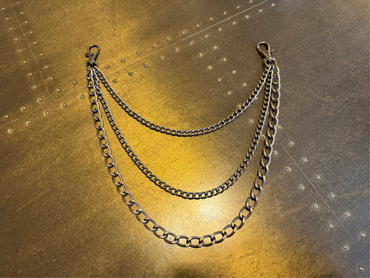 Antique Brass Layered Jeans Chains, 6 Sizes