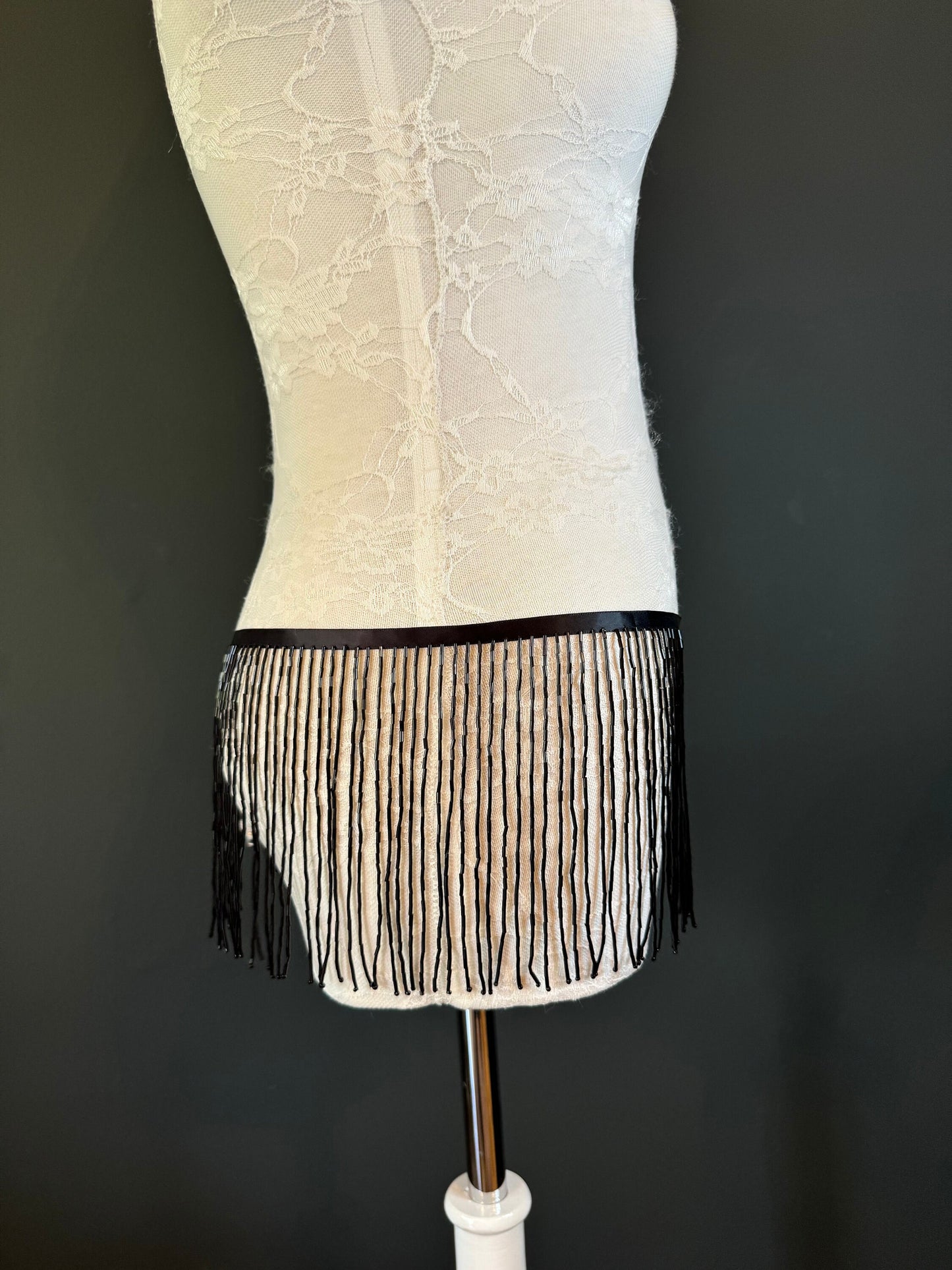 Belt, Glass Beaded Fringe Belt, 8 colours, Sizes 18 to 60 inch, FAN Design, Fashion, Costume, Dance, Festival, 6” Long Fringe Belt