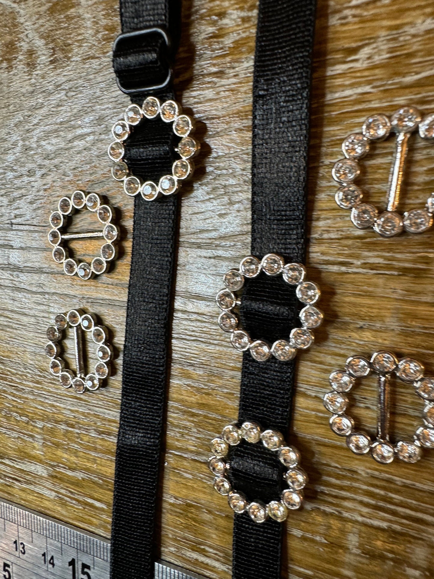 Diamanté Buckle, Silver Rhihestone Metal Buckle, 1cm Middle Bar, Slider, Belt Buckle, Bra Straps Swimwear, Costumes, Couture, Elegant