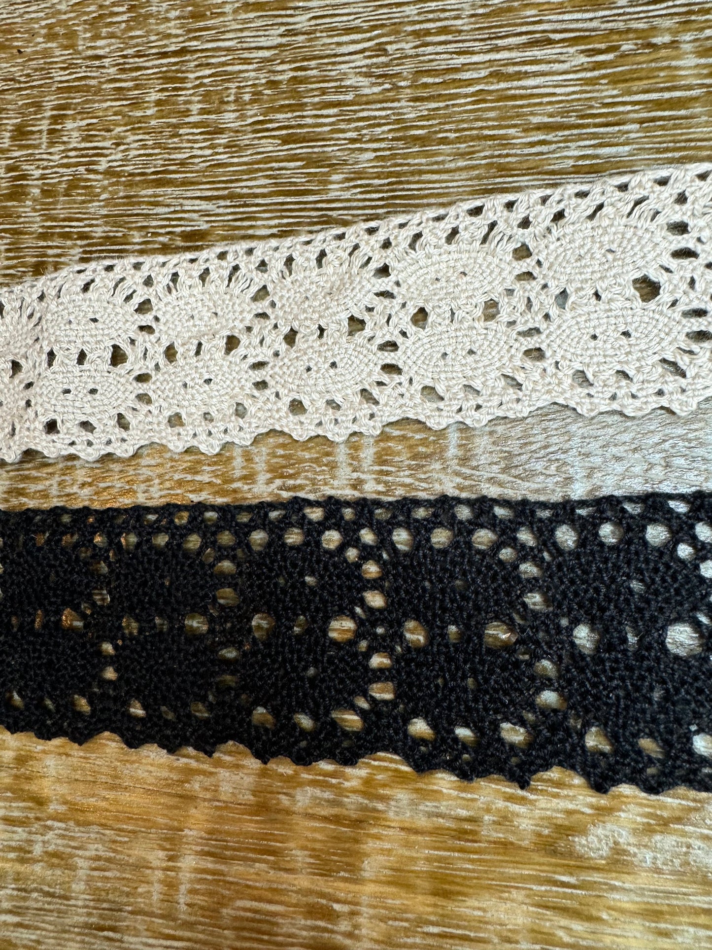 1.5” Wide Vintage Style Cotton Lace Trim, Black, Beige, Lace, 4cm Wide, Crafts, Furnishings, Clothing, Bags, Cards