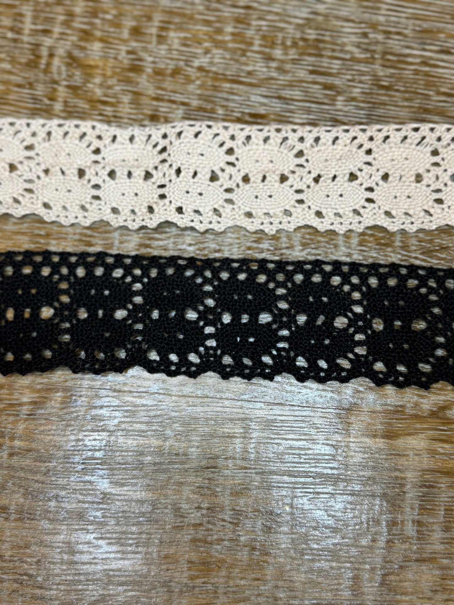 1.5” Wide Vintage Style Cotton Lace Trim, Black, Beige, Lace, 4cm Wide, Crafts, Furnishings, Clothing, Bags, Cards