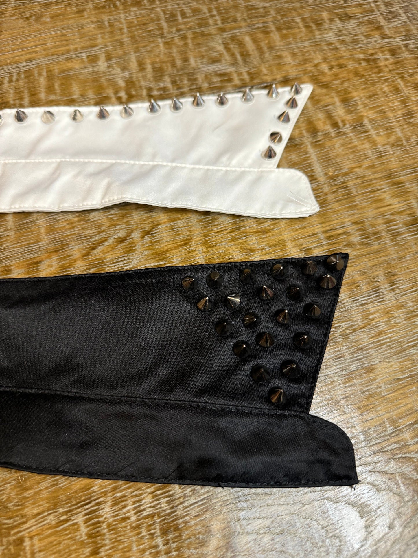 Stud Collar, Shirt Collar, Studded Shirt Collar, Handmade, Black, Ivory, High Quality, Couture, Clothing