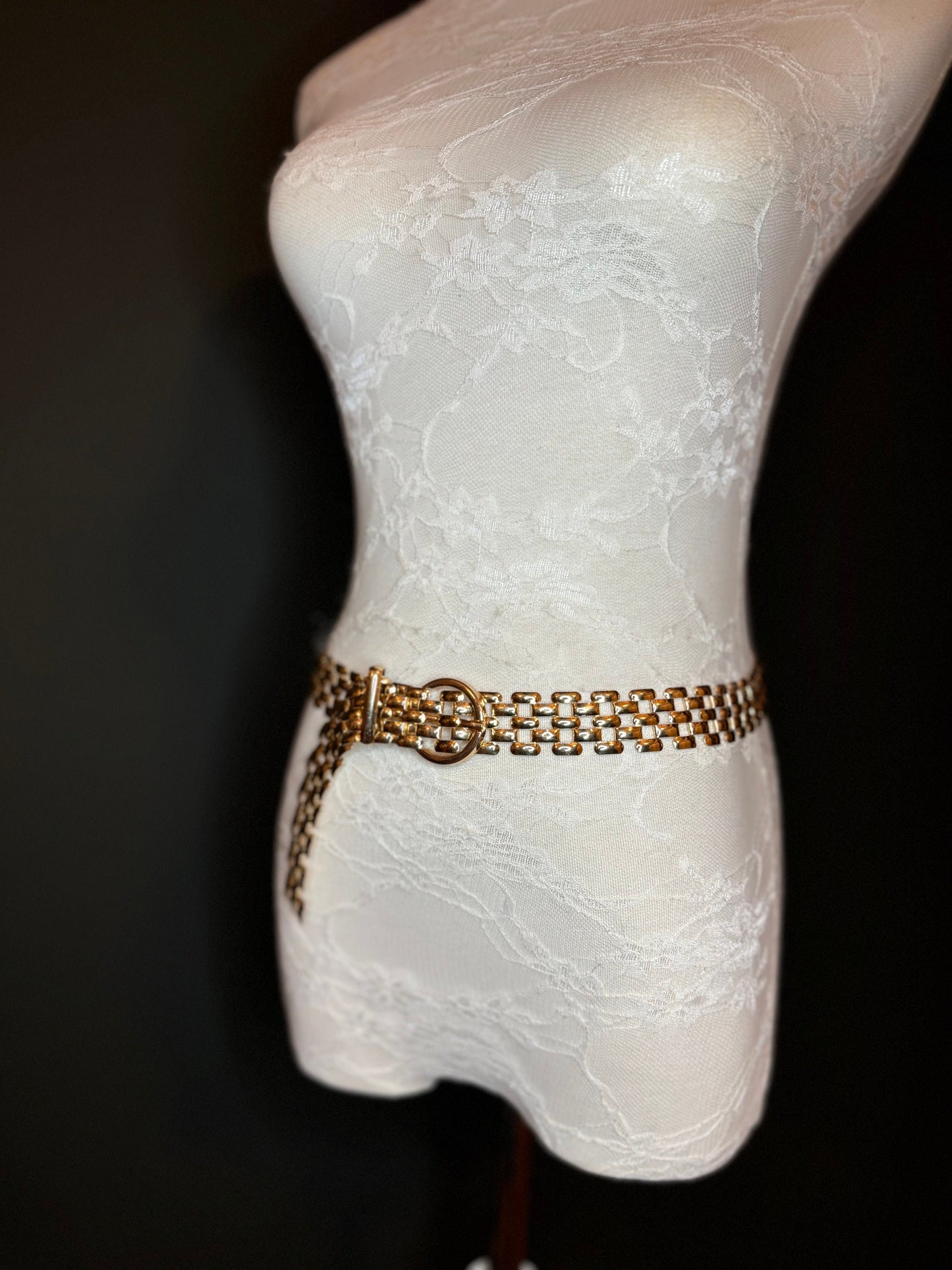 X-long Belt, Gold Buckle Chain Belt, Fashion Belt, Swimwear, Accessory, Gold, Size 18”-60”, Festival, Gift, Dress, FAN Design