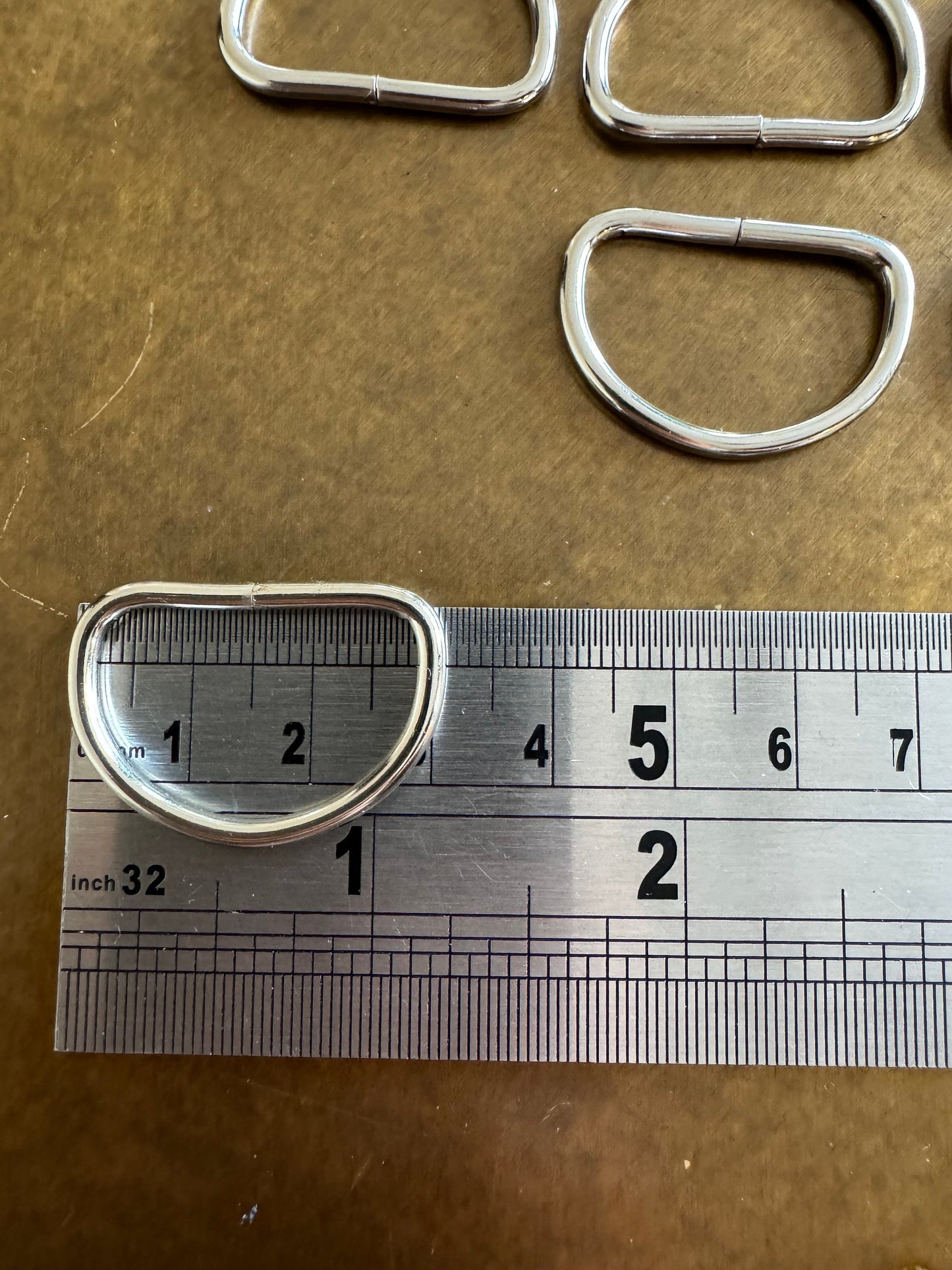 1” D Rings, Metal Over Sized D Rings, 1”, 2.5cm Shiny Silver, Metal D rings, Bags, Chains, Clothing, Belts