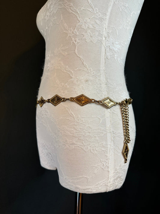 X-long Disc Belt, Gold, Antique Brass, Metal Disc Belt, Teen Sizes, Size 18”-60”, FAN Design, FAN Collection, Fashion Accessory, Gift