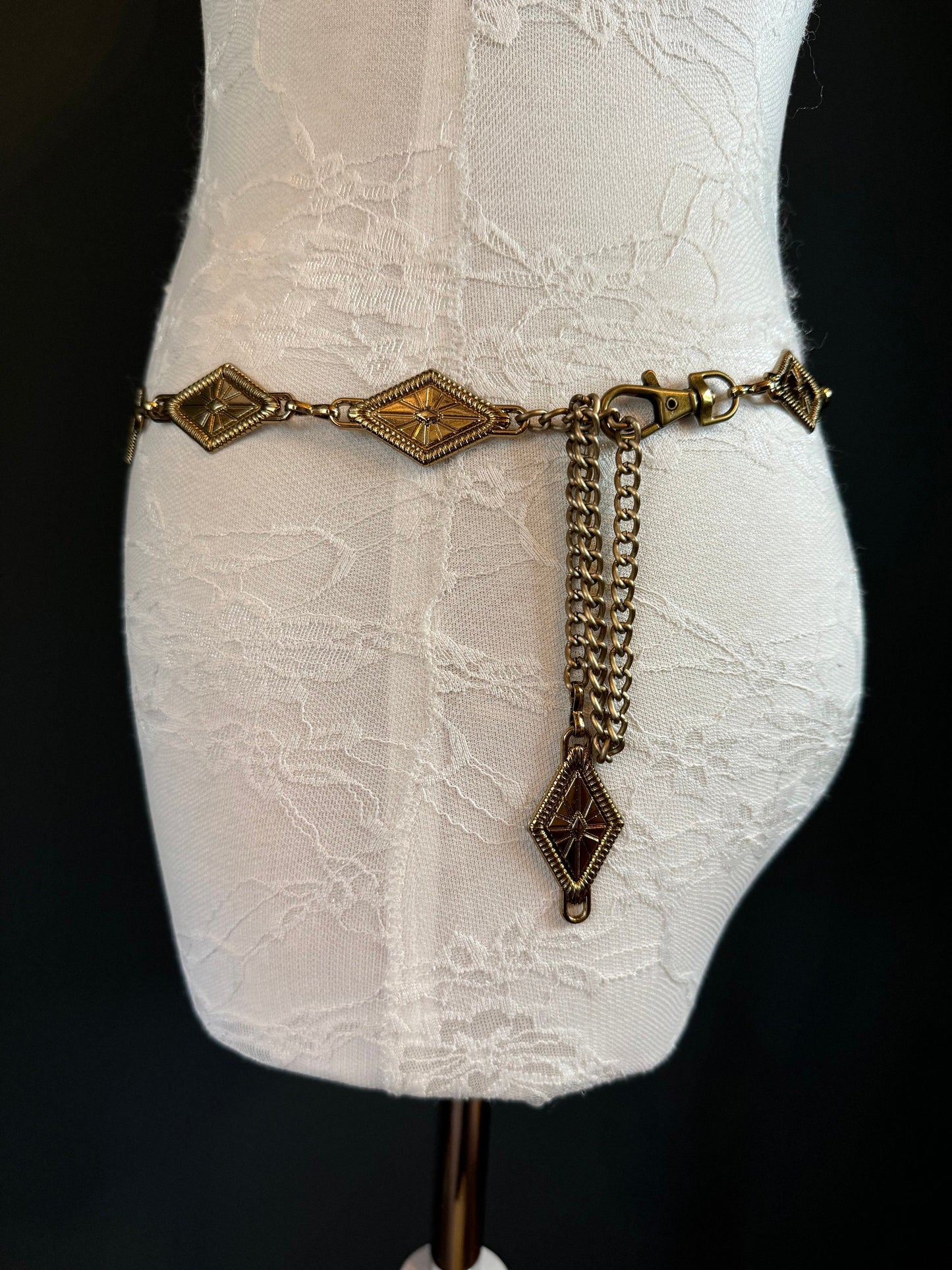 X-long Disc Belt, Gold, Antique Brass, Metal Disc Belt, Teen Sizes, Size 18”-60”, FAN Design, FAN Collection, Fashion Accessory, Gift