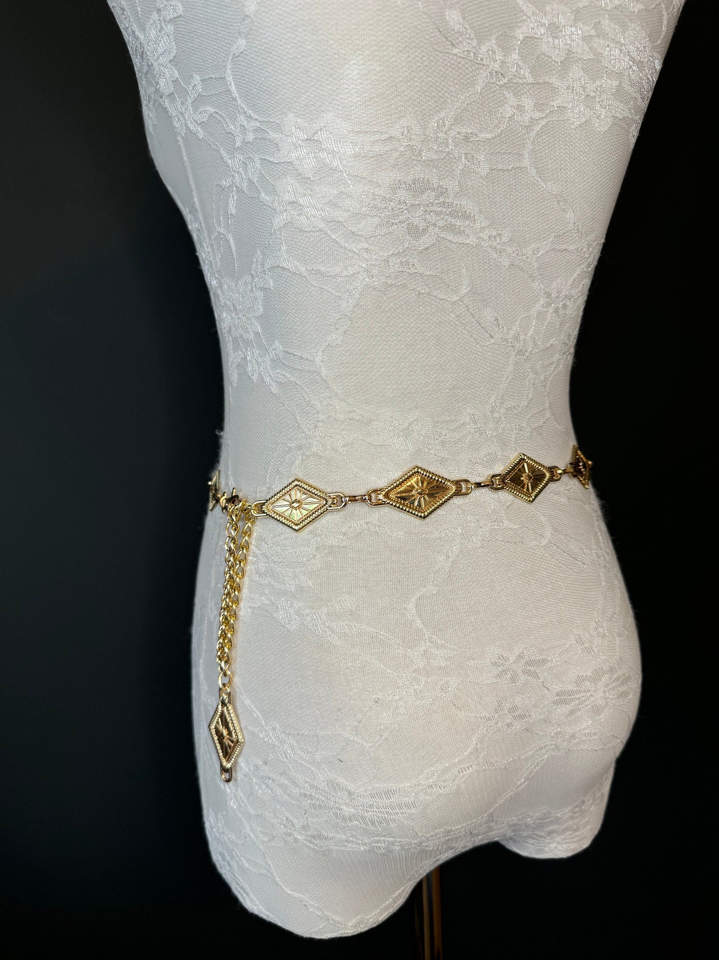 X-long Disc Belt, Gold, Antique Brass, Metal Disc Belt, Teen Sizes, Size 18”-60”, FAN Design, FAN Collection, Fashion Accessory, Gift