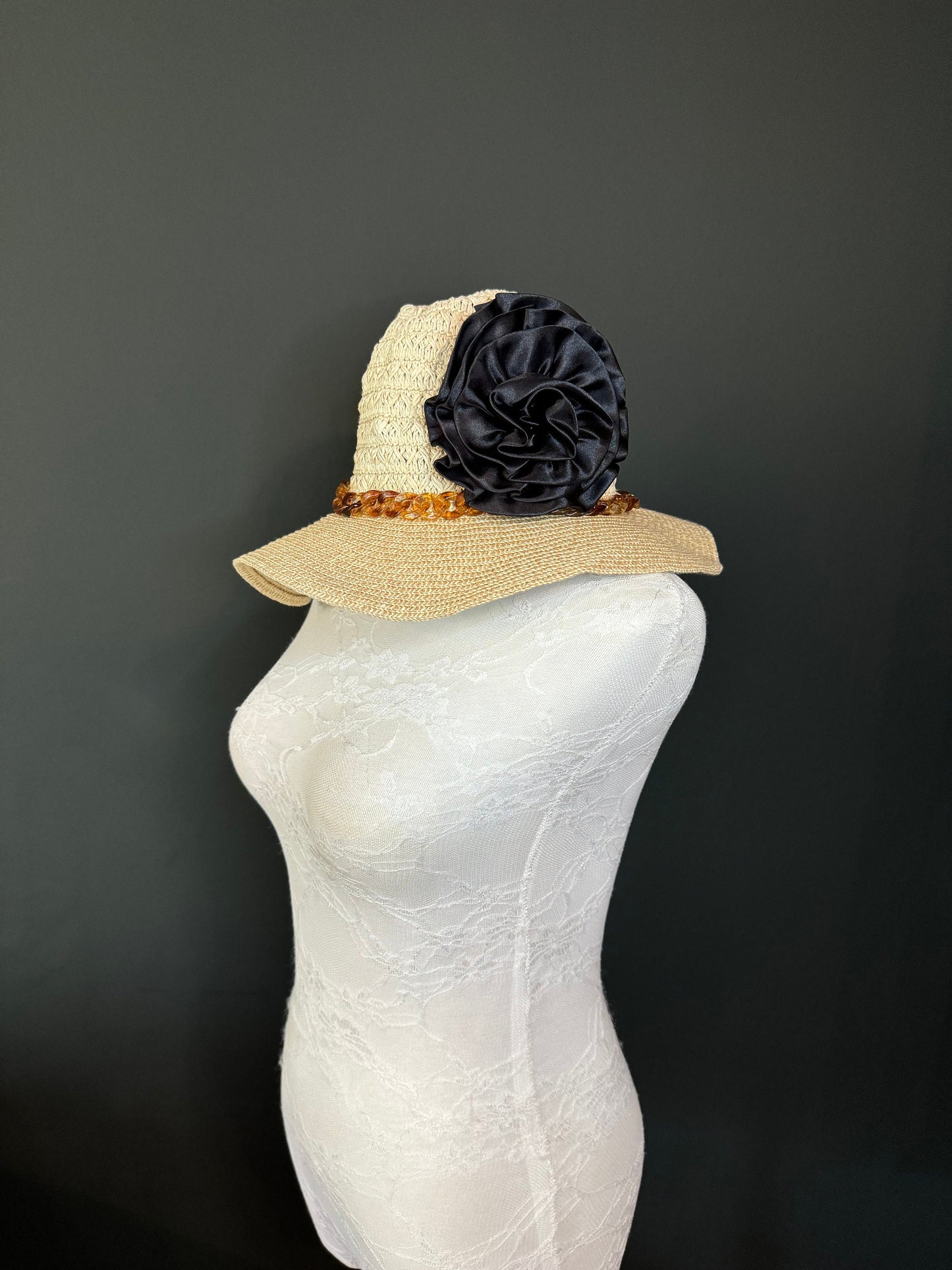 Large Corsage Flower, Black, Navy, Wine, Red, Orange, 5.5” 13cm Wide, Large Pin on Corsage, Bridal, Clothing, Accessory, Fashion, FAN Design