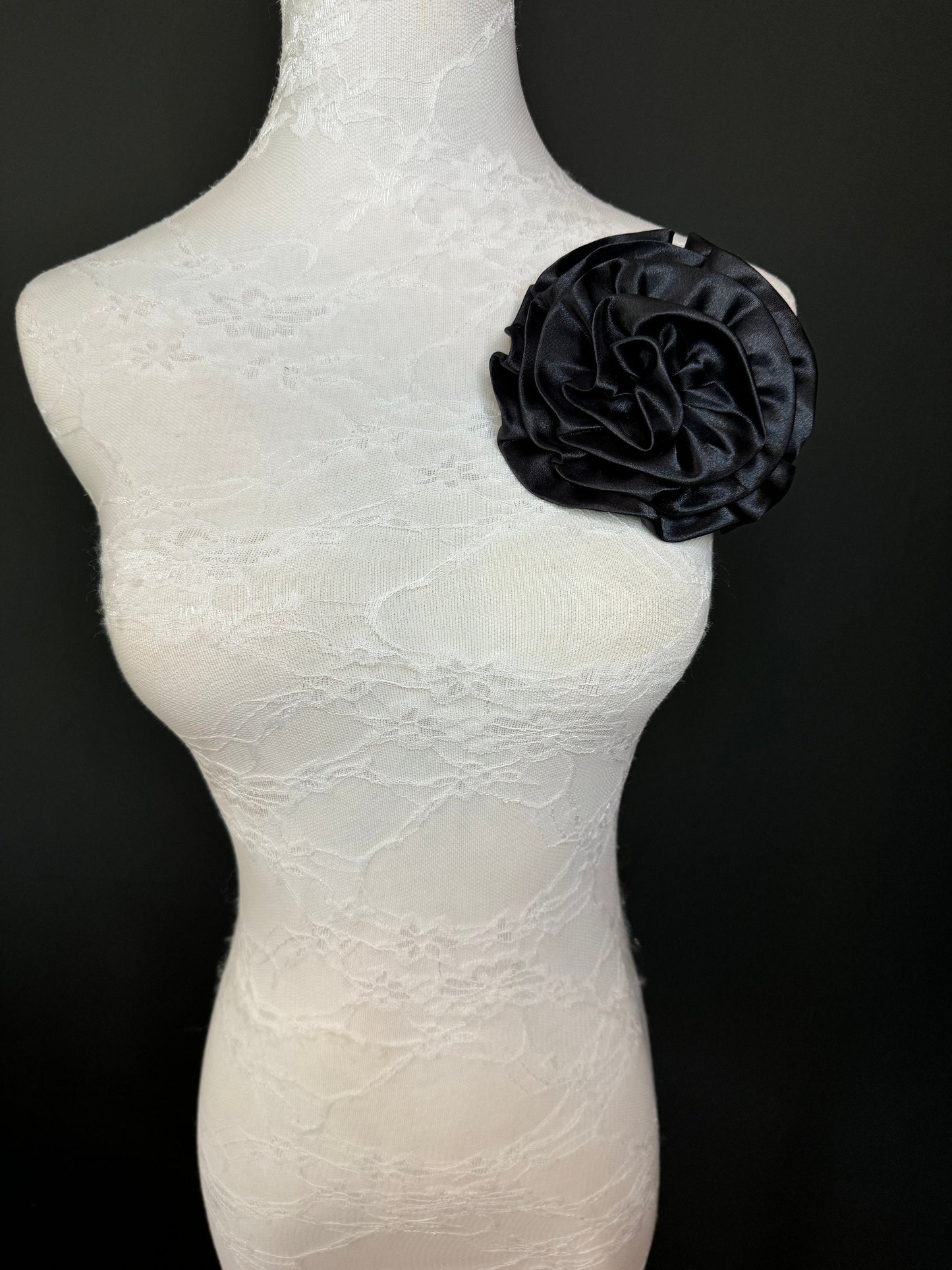 Large Corsage Flower, Black, Navy, Wine, Red, Orange, 5.5” 13cm Wide, Large Pin on Corsage, Bridal, Clothing, Accessory, Fashion, FAN Design