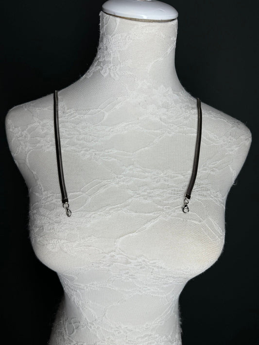 Chain Strap, Snake Style Silver Metal Chain strap, 38cm, 40cm Long, Strap, Bra Strap, Replacment Strap, Silver, Bags